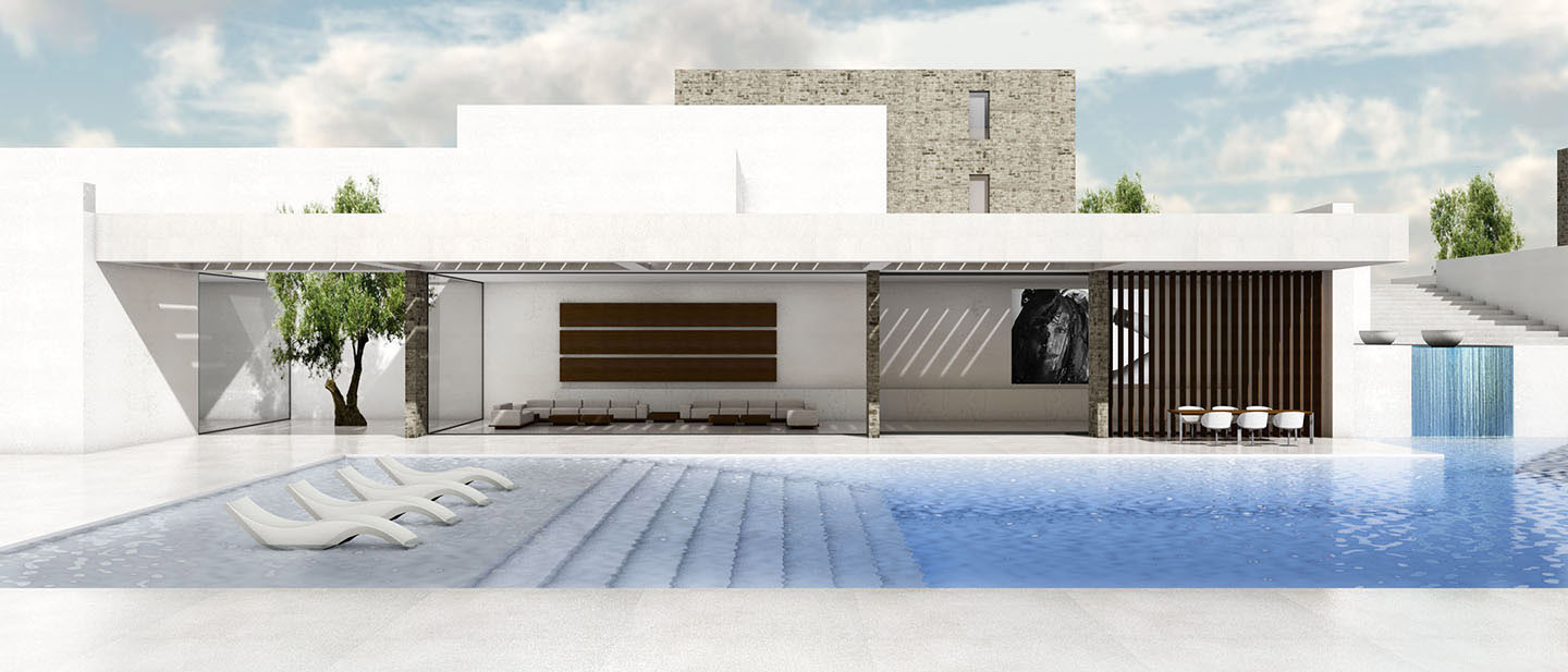 luxury villa in Mykonos Agios Stephanos by ikies architects