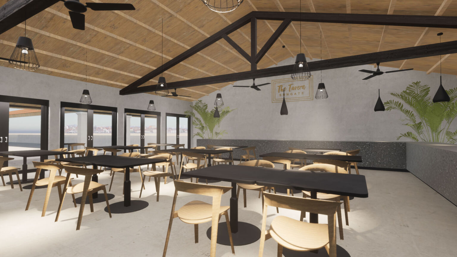 A restaurant for the all-excluse hotel of Sungate on the island of Corfu in Greece by ikies architects