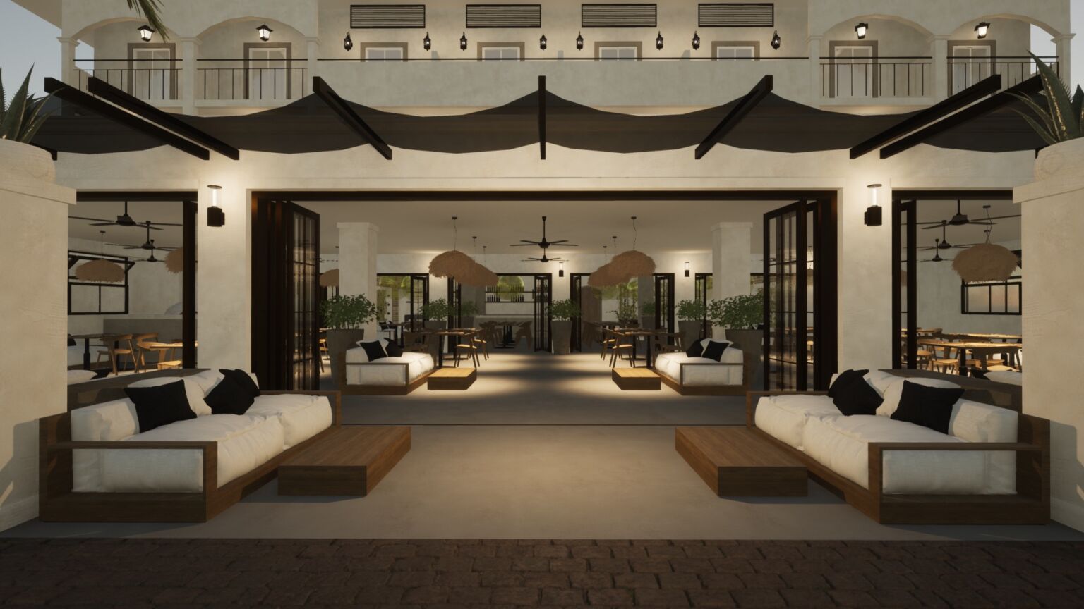 remodel of ipsos di mare hotel restaurant in ipsos corfu