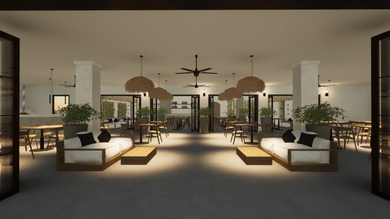 remodel of ipsos di mare hotel restaurant in ipsos corfu
