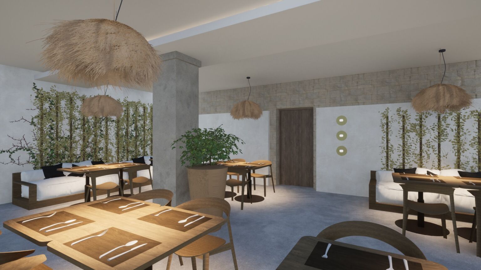 remodel of ipsos di mare hotel restaurant in ipsos corfu